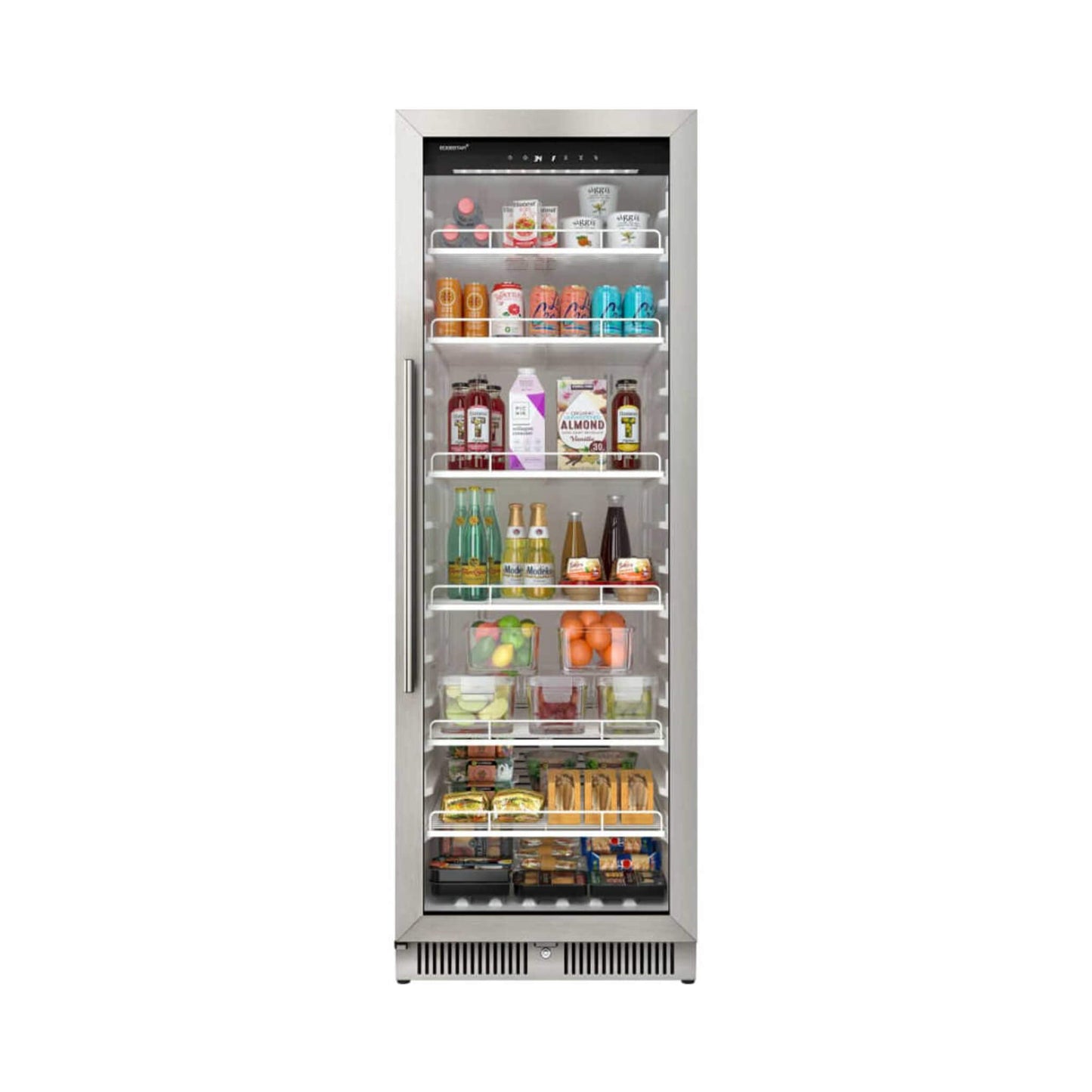 Edgestar 13.7 Cubic Feet Commercial Beverage Merchandiser With Temperature Alarm And Reversible Door, 24-Inch [VBM131SS] (SAK62395)