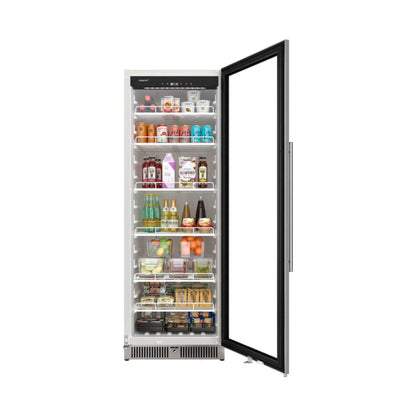 Edgestar 13.7 Cubic Feet Commercial Beverage Merchandiser With Temperature Alarm And Reversible Door, 24-Inch [VBM131SS] (SAK62395)