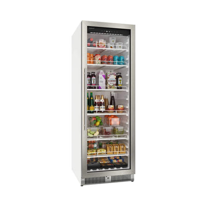 Edgestar 13.7 Cubic Feet Commercial Beverage Merchandiser With Temperature Alarm And Reversible Door, 24-Inch [VBM131SS] (SAK62395)