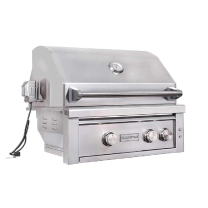 Edgestar 60K BTU 30-Inch Natural Gas Built-In Grill With Lighted Grill Area And Double Access Doors (SAK82568)