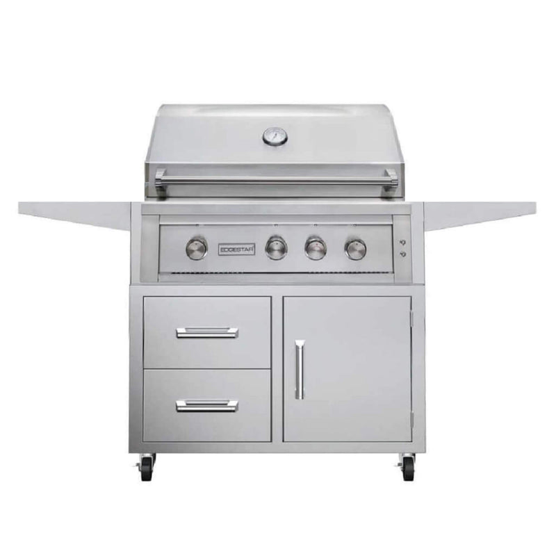Edgestar 89K BTU 36-Inch Liquid Propane Freestanding LED Lighting Grill Cart With Rotisserie (SAK85914)