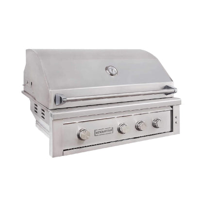 Edgestar 89K BTU 42-Inch Wide Natural Gas Freestanding Grill Cart With Rotisserie And Lighted Knobs (SAK56935)