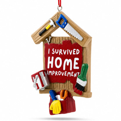 I Survived Home Improvement Tools Resin Christmas Ornament