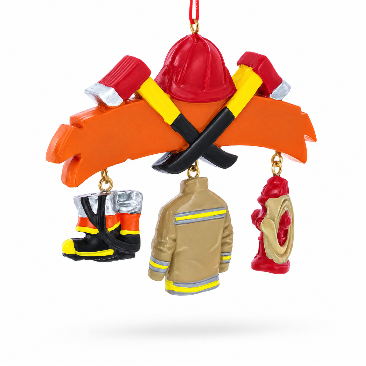 Courage & Honor Firefighter Gear Resin Christmas Ornament