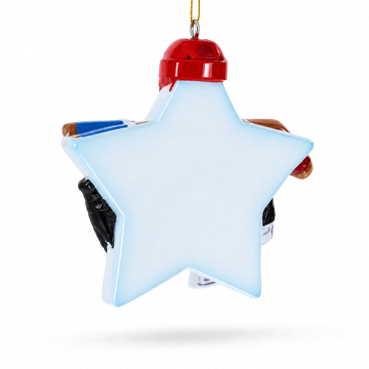 Hit the Ice Hockey Gear with Helmet and Stick Resin Christmas Ornament