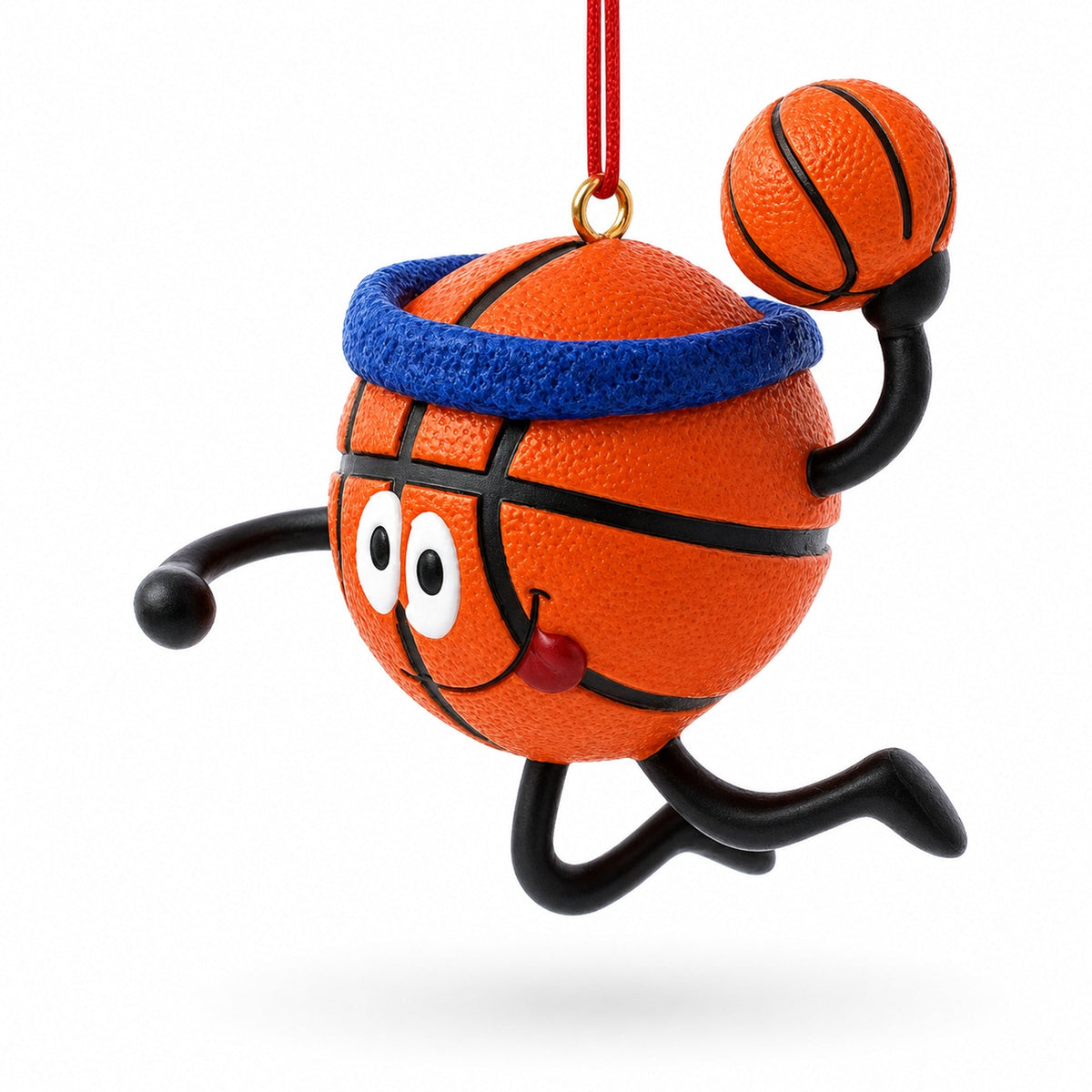 Basketball Character with Headband Resin Christmas Ornament