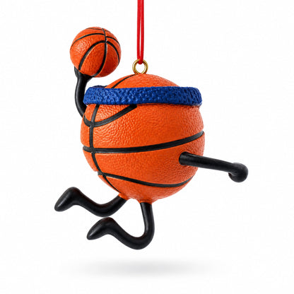 Basketball Character with Headband Resin Christmas Ornament