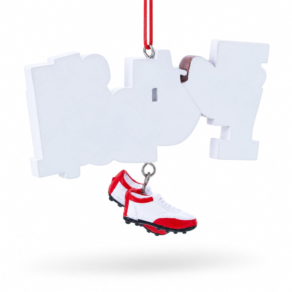 Football Helmet and Cleats Resin Christmas Ornament