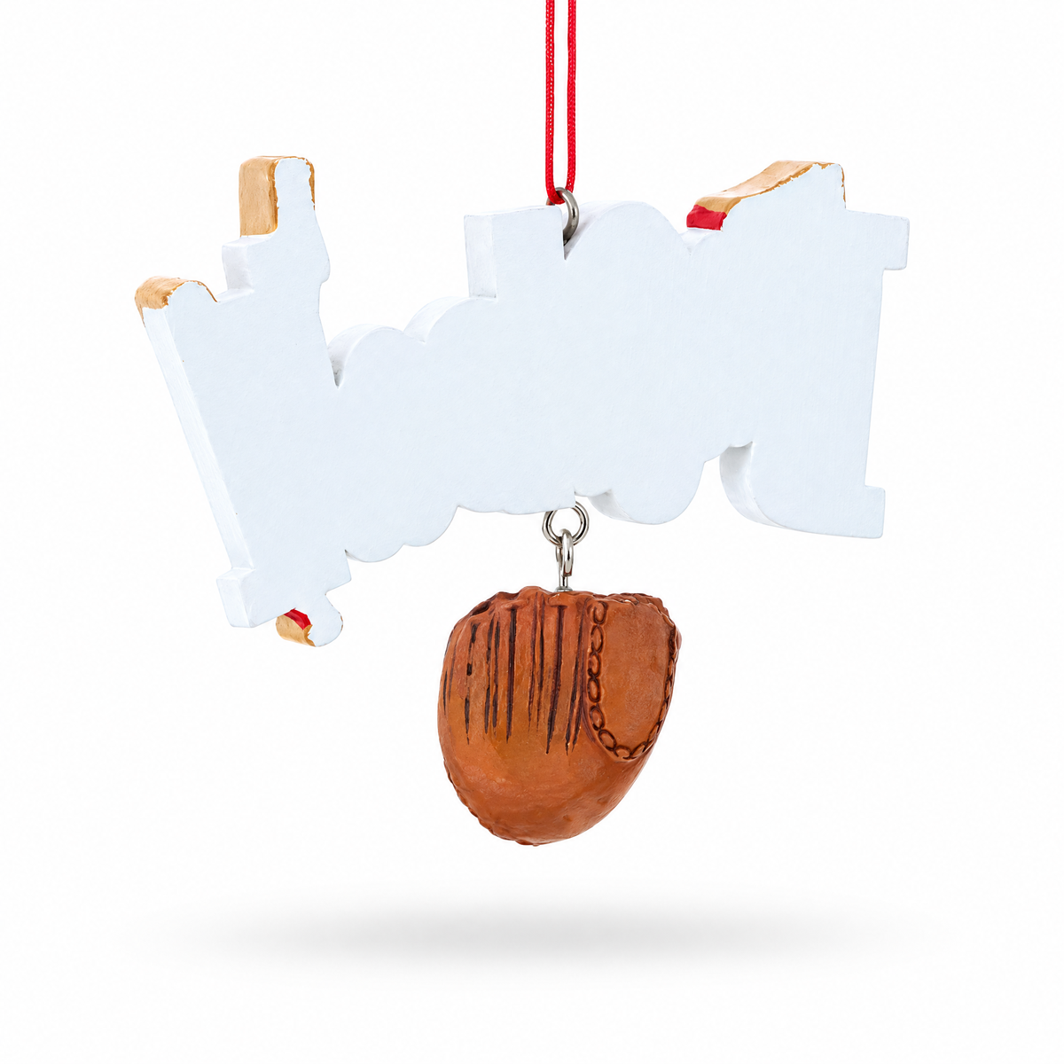 Baseball Glove and Bat Resin Christmas Ornament