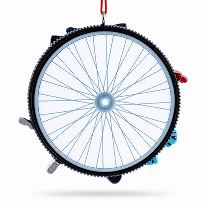 Born to Ride Cyclist Gear Resin Christmas Ornament
