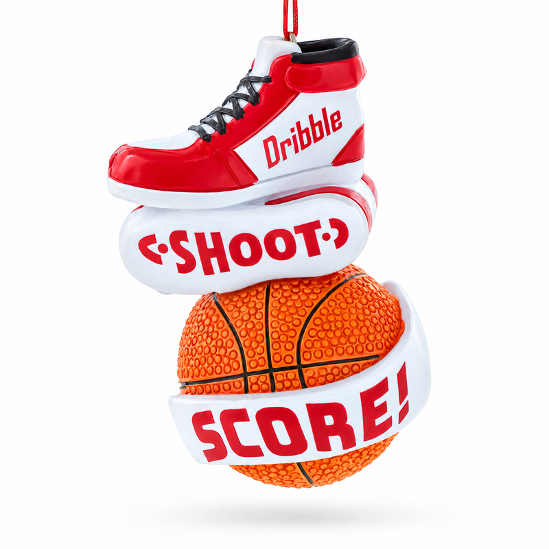 Basketball Shoe Shoot Score Sports Resin Christmas Ornament