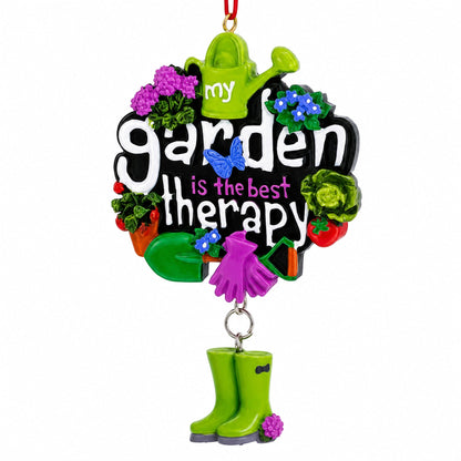 My Garden is the Best Therapy Resin Christmas Ornament