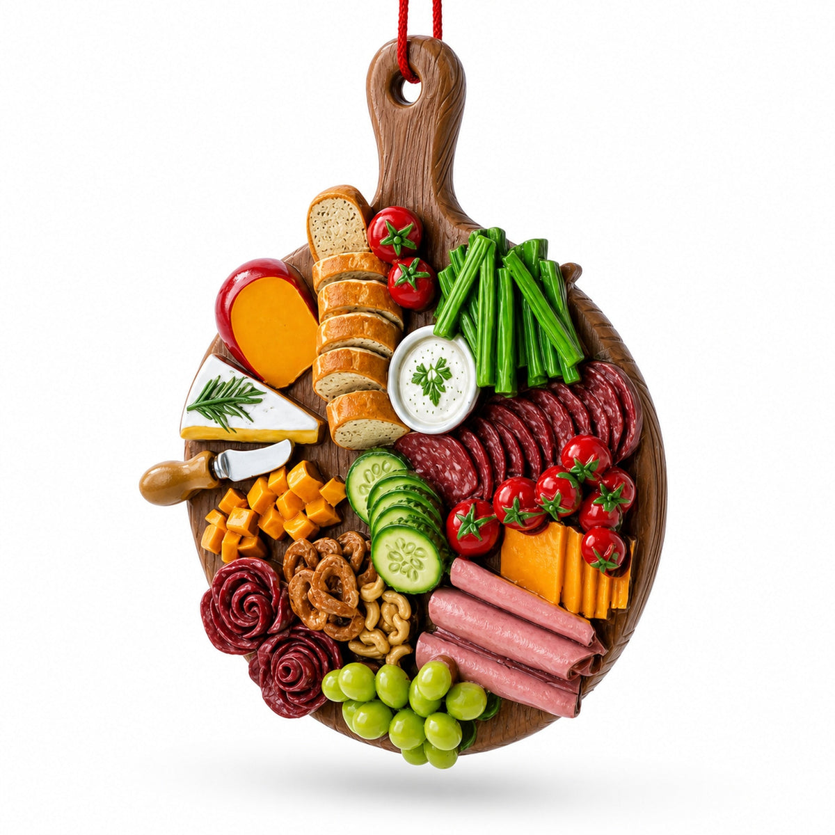 Gourmet Charcuterie Platter Resin Christmas Ornament