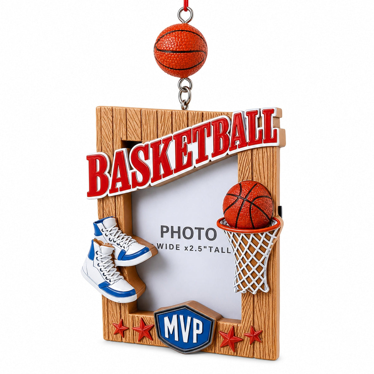 Basketball All Star Memory Photo Frame Resin Christmas Ornament