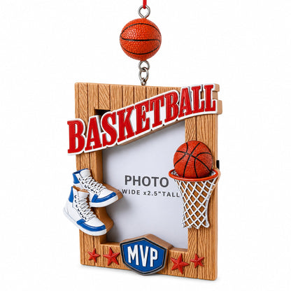 Basketball All Star Memory Photo Frame Resin Christmas Ornament