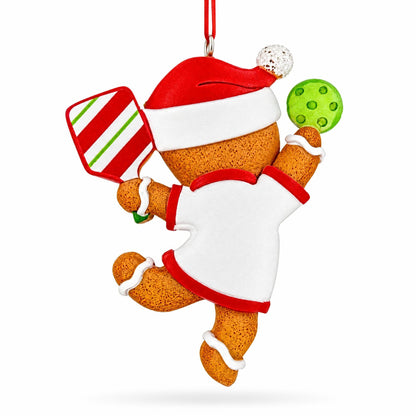 Dinkin' All The Way Gingerbread Pickleball Resin Christmas Ornament