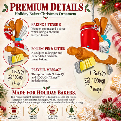 Baking Theme Rolling Pin I Dough Things Resin Christmas Ornament
