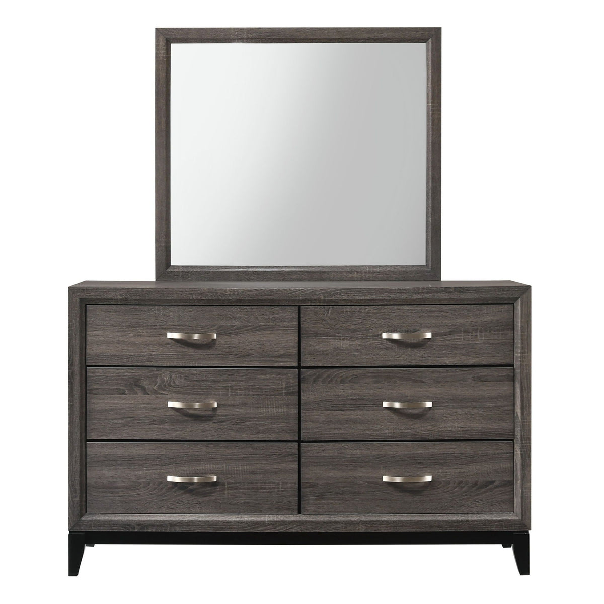 Contemporary 6 Drawer Dresser With Handles