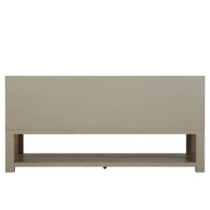 James Martin Lucian 72" Double Bathroom Vanity, Pebble Oak