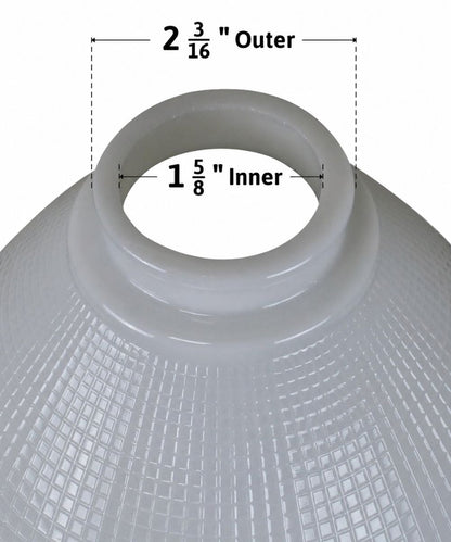 6 Inch Diameter Milky White Reflector-Type IES Replacement Glass Shade for Stiffel