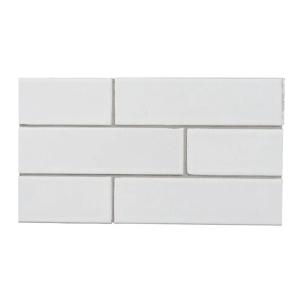 Eggshell Glossy Glazed Terracotta Tiles 2 1/8x7 1/2