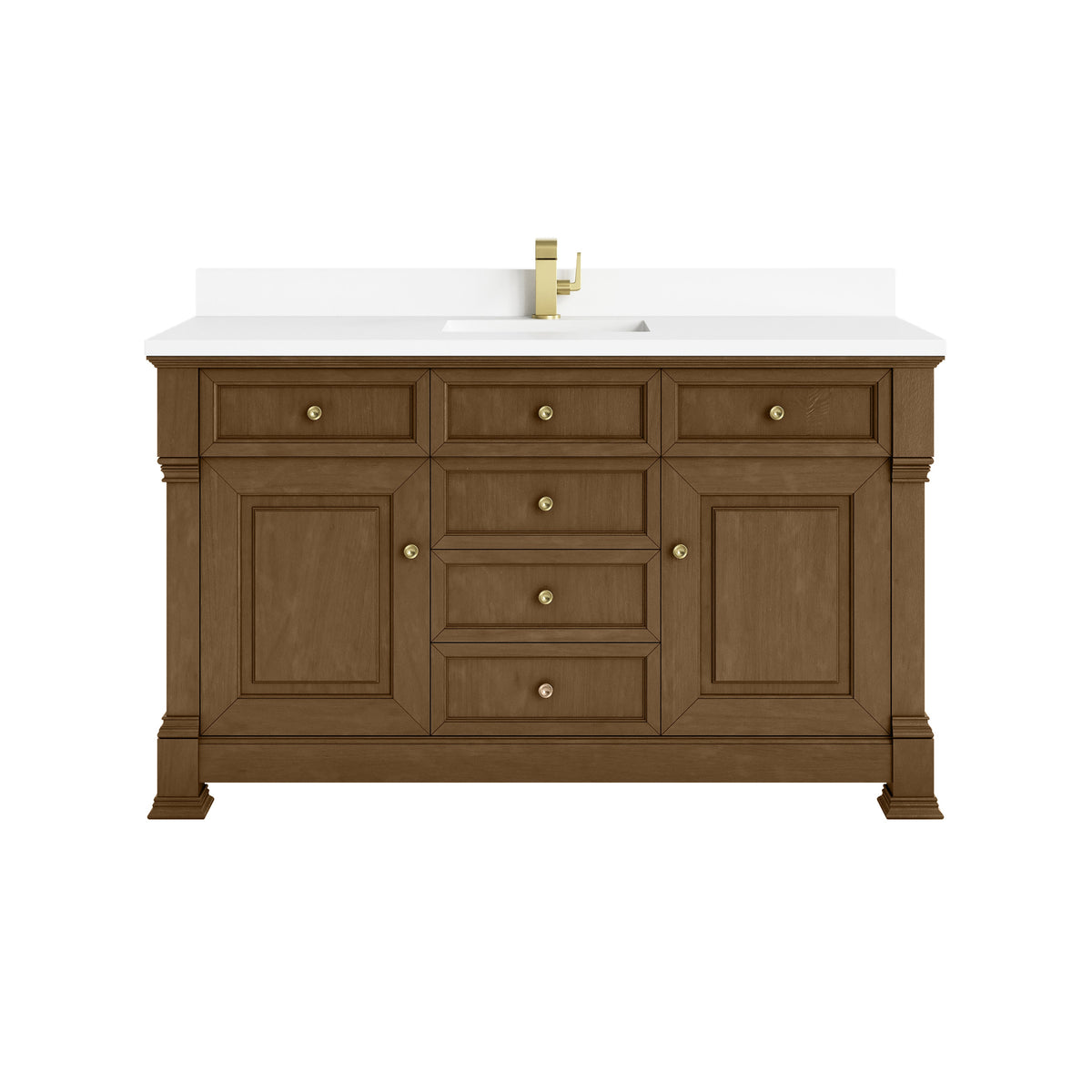 James Martin Brookfield 60" Single Bathroom Vanity, Honey Oak