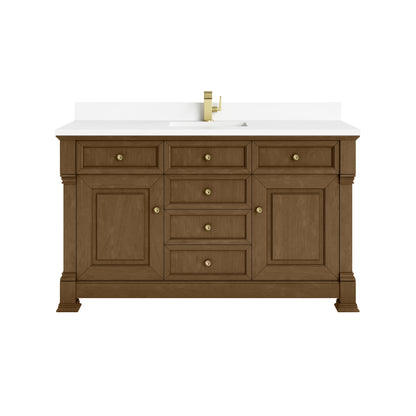 James Martin Brookfield 60" Single Bathroom Vanity, Honey Oak