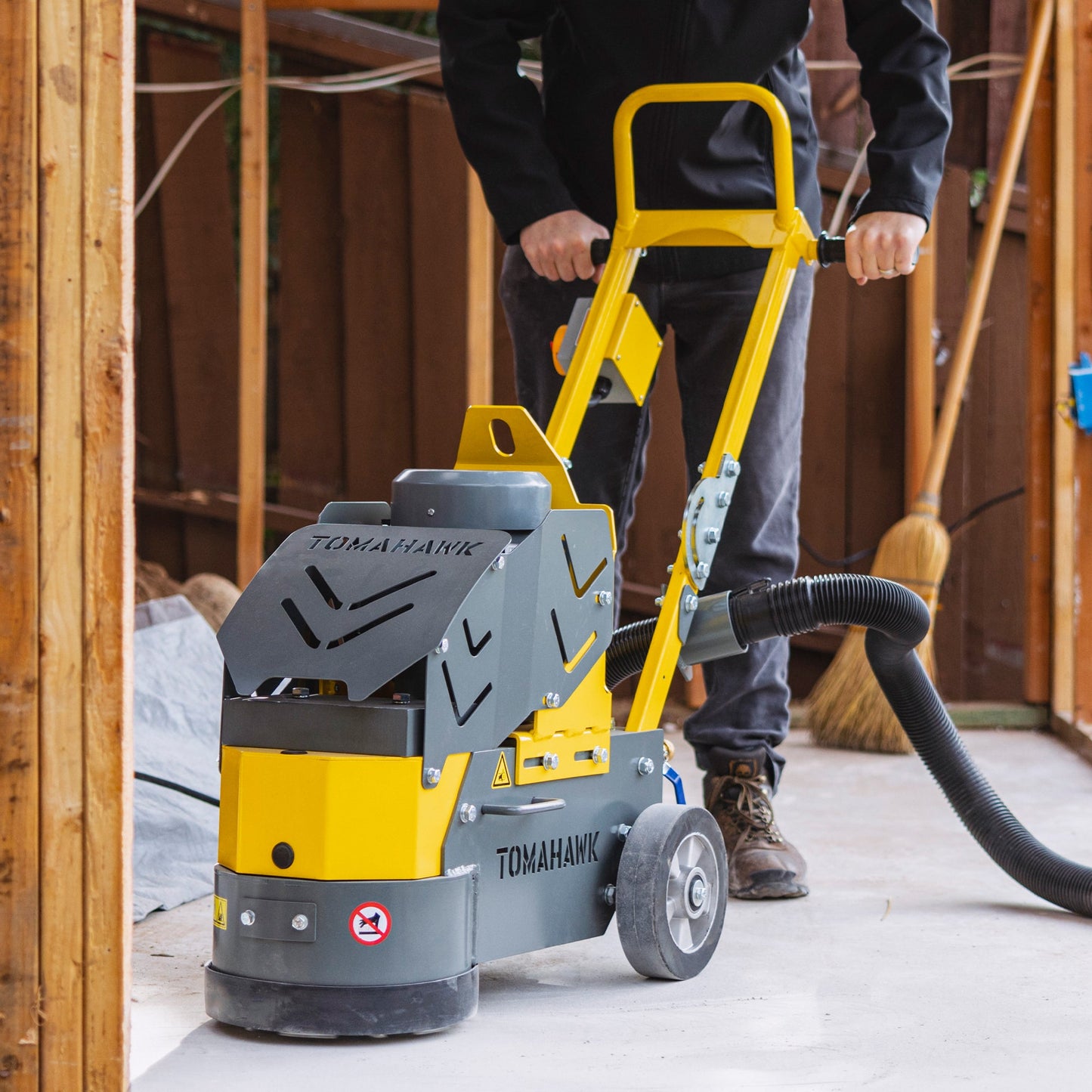 10" Electric Concrete Floor Grinder 1.5HP Motor for Smoothing, Floor Prep, Coatings