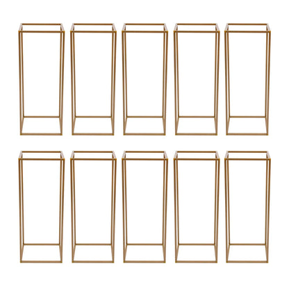 DecorBites™ Elegant 10-Piece Gold Wedding Flower Stand