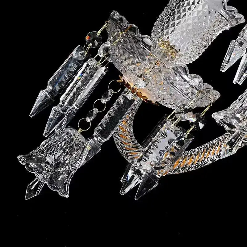 Elegant 5-light crystal wall lamp for bedroom and aisle decor