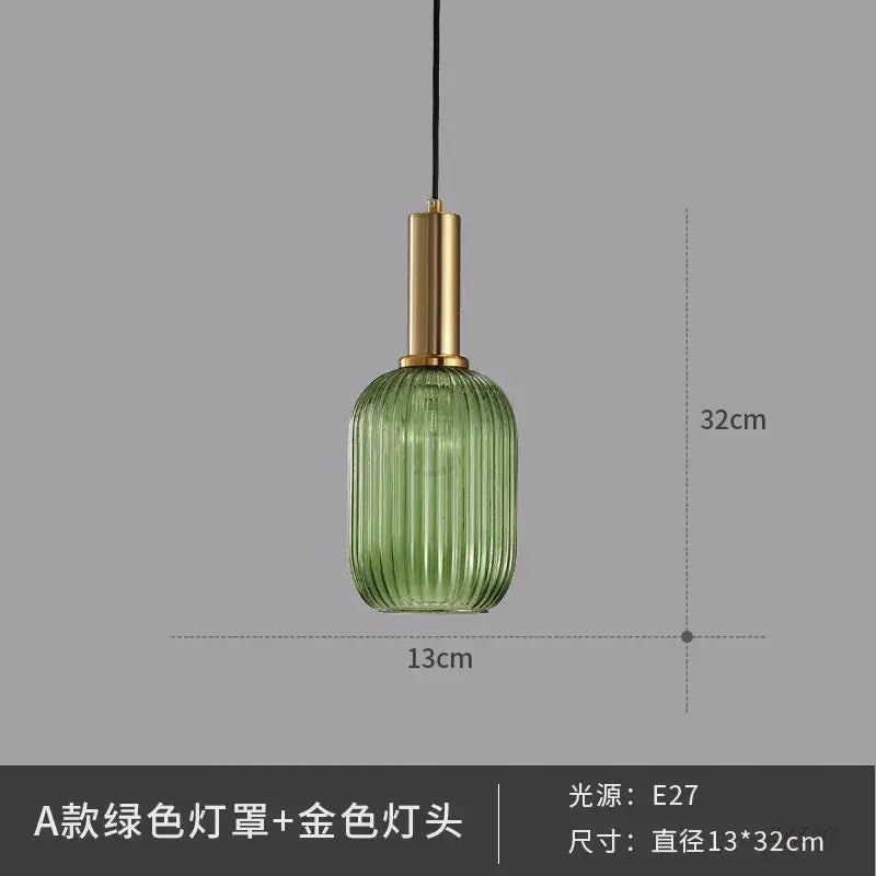Elegant amber ribbed glass pendant lights for dining room