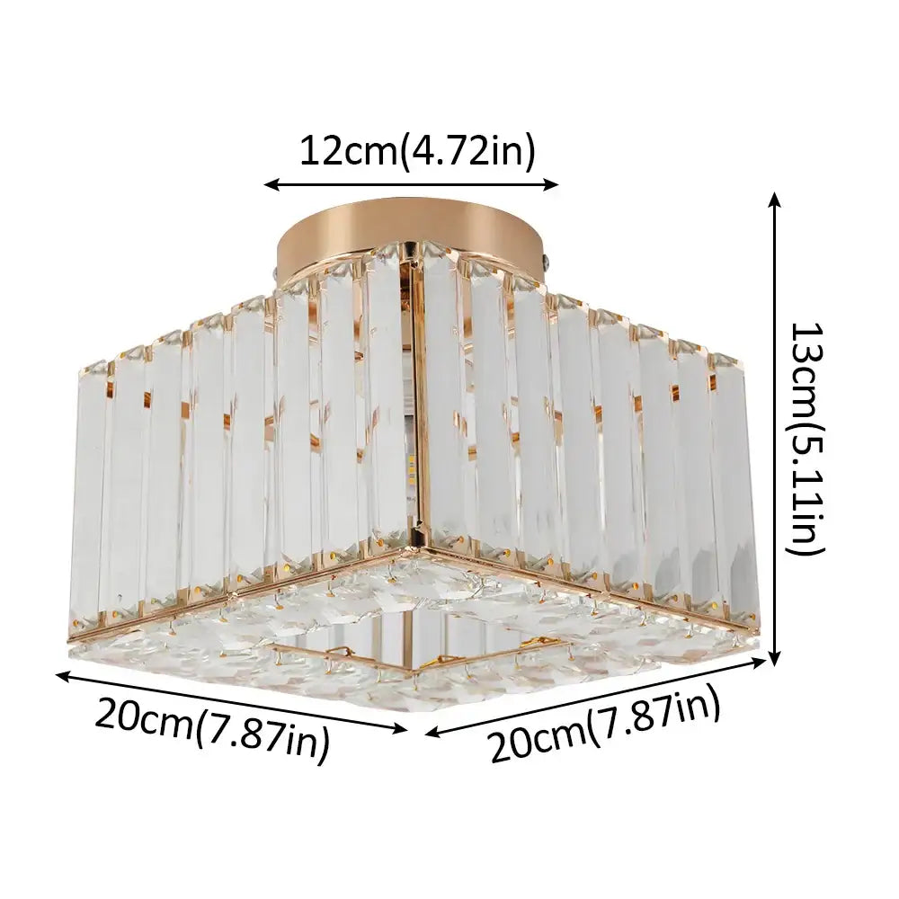 Elegant brass and crystal led pendant light for dining room