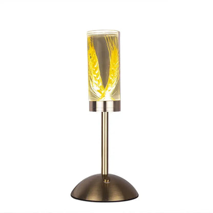 Elegant brass eternal flower desk lamp bedroom nightlight