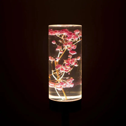 Elegant brass eternal flower desk lamp bedroom nightlight