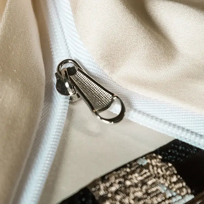 Elegant brown & cream 200s embroidery egyptian cotton bedding set bedroom