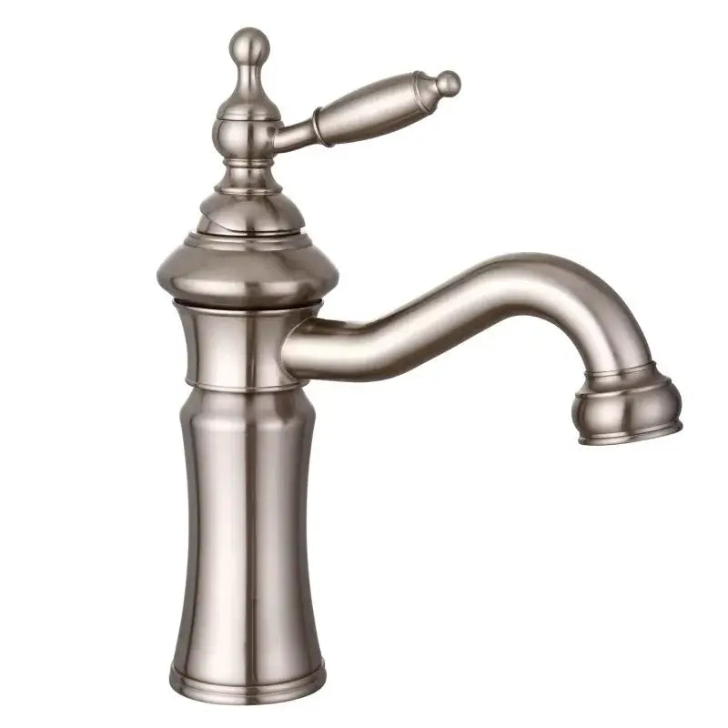 Elegant brushed nickel basin faucet swivel spout bathroom mixer