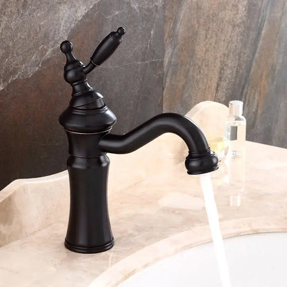 Elegant brushed nickel basin faucet swivel spout bathroom mixer