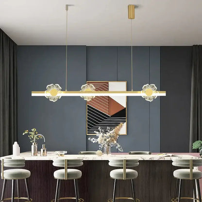 Elegant butterfly flower chandelier gold modern dining room light