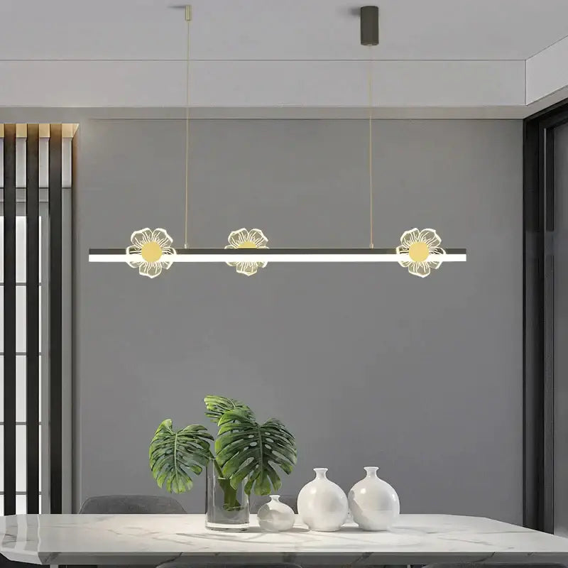 Elegant butterfly flower chandelier gold modern dining room light