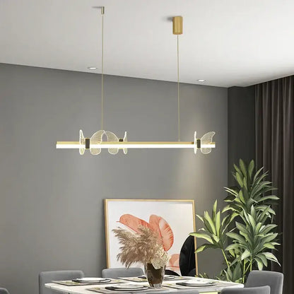 Elegant butterfly flower chandelier gold modern dining room light