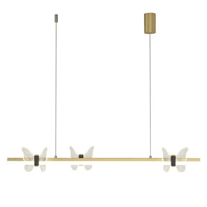 Elegant butterfly flower chandelier gold modern dining room light