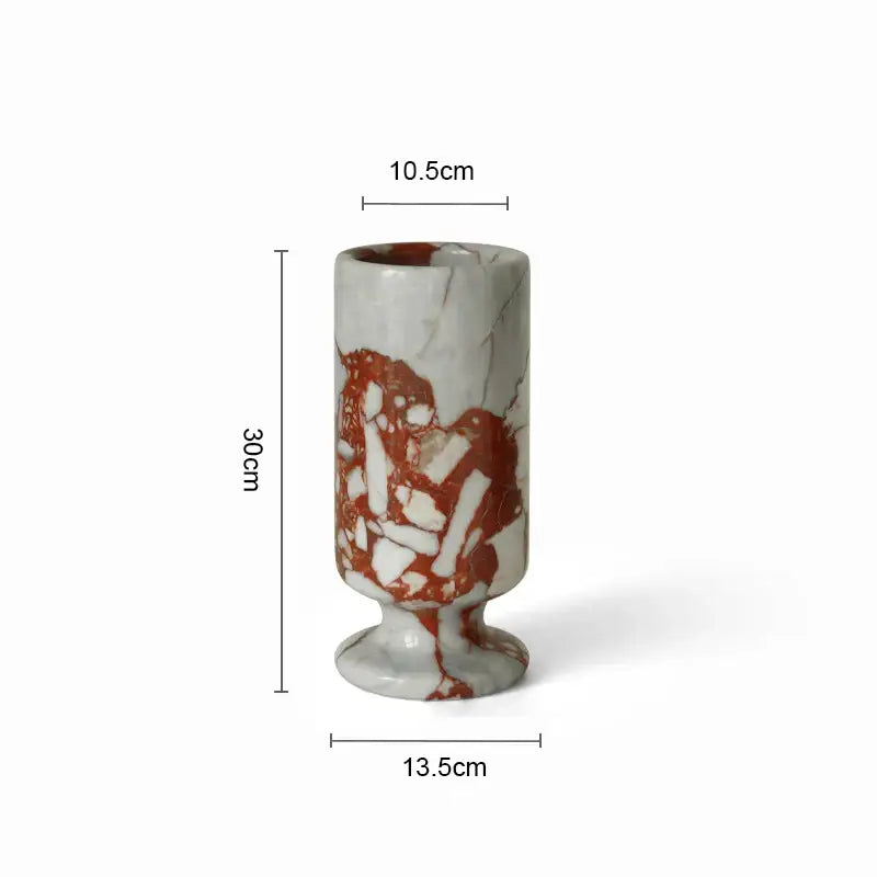 Elegant calacatta red marble vase living room ceramic decor