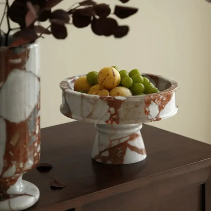 Elegant calacatta red marble vase living room ceramic decor