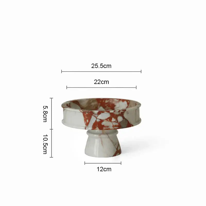 Elegant calacatta red marble vase living room ceramic decor