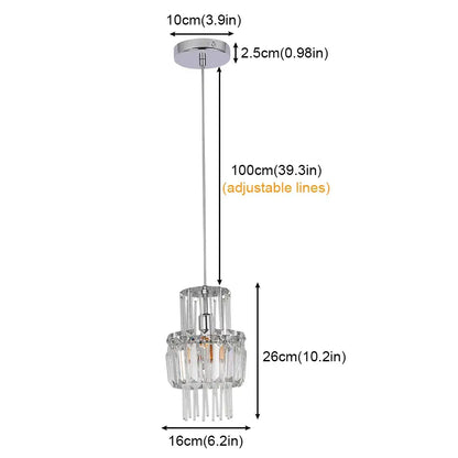 Elegant cascading crystal glass ceiling chandelier for dining room