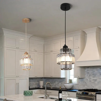 Elegant cascading crystal glass ceiling chandelier for dining room