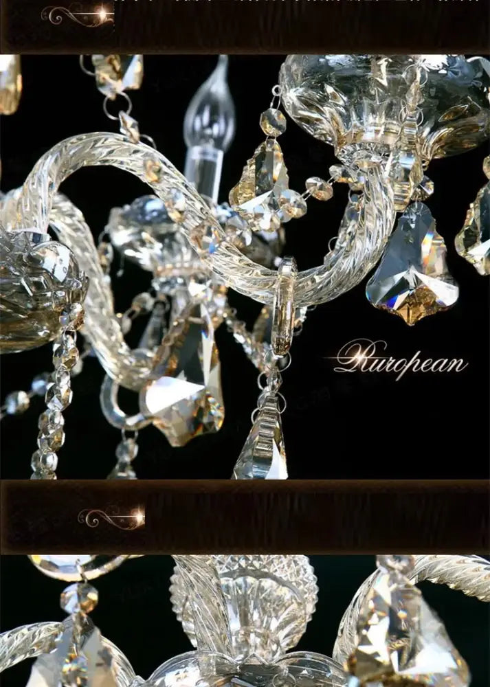 Elegant chrome crystal floor lamp for living room candle led style