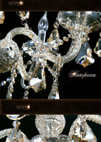 Elegant chrome crystal floor lamp for living room candle led style