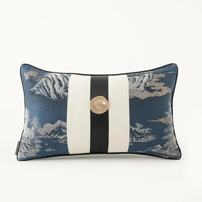 Elegant cream dragonfly insects embroidery cushion cover living room