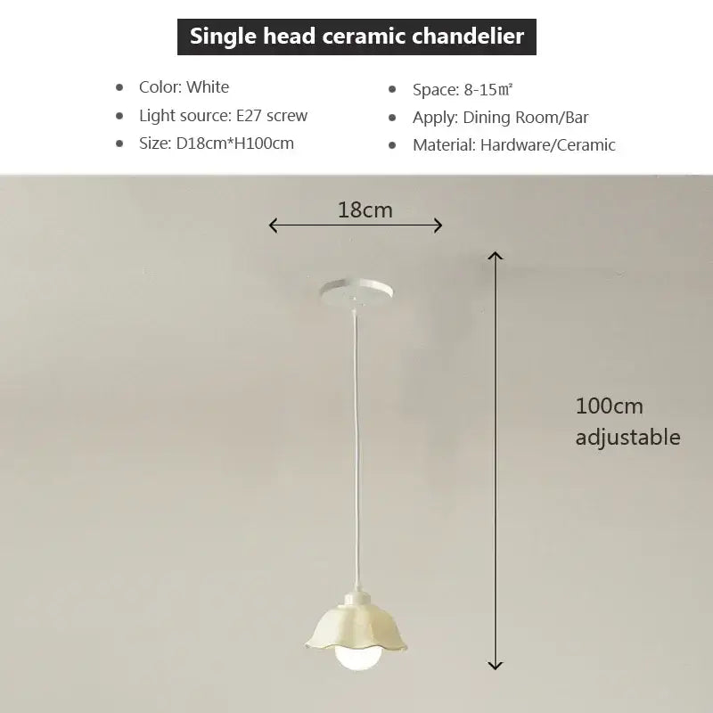 Elegant cream led chandelier 3 light dome pendant dining room